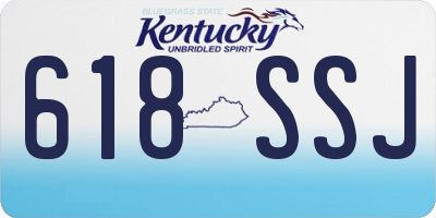 KY license plate 618SSJ