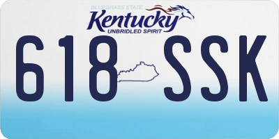 KY license plate 618SSK