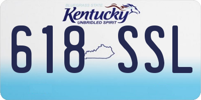 KY license plate 618SSL