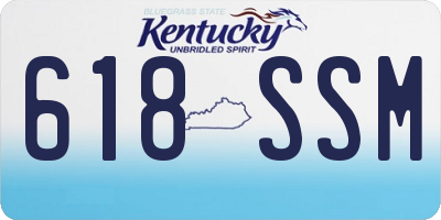 KY license plate 618SSM