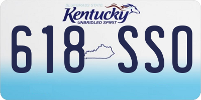 KY license plate 618SSO