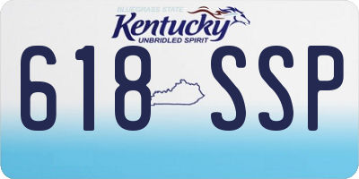 KY license plate 618SSP