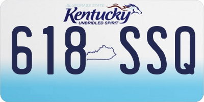 KY license plate 618SSQ