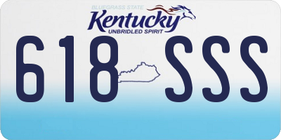 KY license plate 618SSS