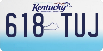 KY license plate 618TUJ
