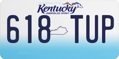 KY license plate 618TUP