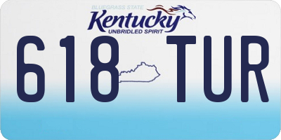 KY license plate 618TUR