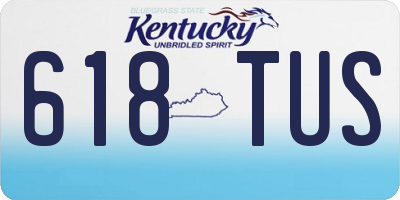 KY license plate 618TUS