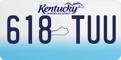 KY license plate 618TUU