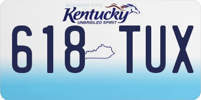KY license plate 618TUX