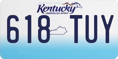 KY license plate 618TUY