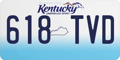 KY license plate 618TVD