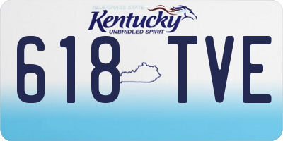 KY license plate 618TVE