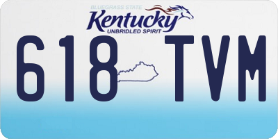 KY license plate 618TVM