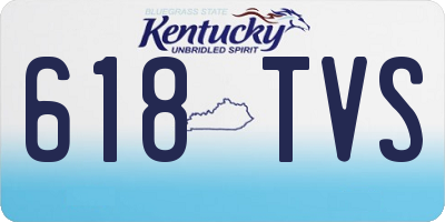 KY license plate 618TVS
