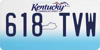 KY license plate 618TVW