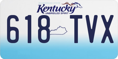 KY license plate 618TVX