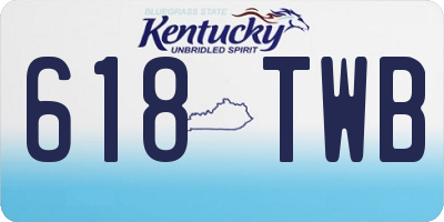 KY license plate 618TWB