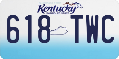 KY license plate 618TWC