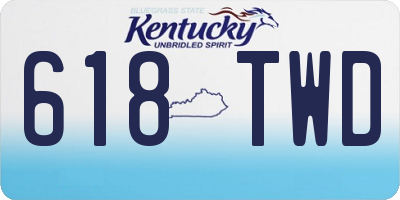 KY license plate 618TWD