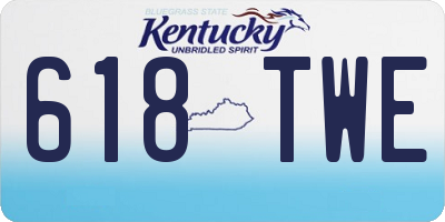 KY license plate 618TWE
