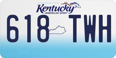 KY license plate 618TWH