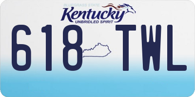 KY license plate 618TWL