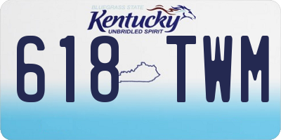 KY license plate 618TWM