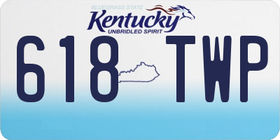 KY license plate 618TWP