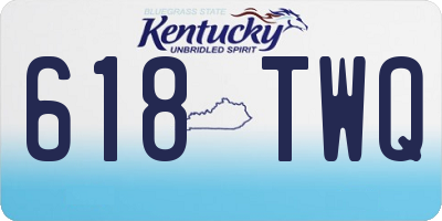KY license plate 618TWQ