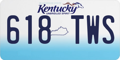 KY license plate 618TWS