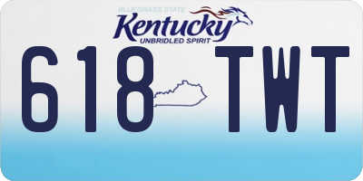 KY license plate 618TWT