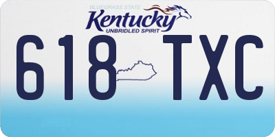 KY license plate 618TXC