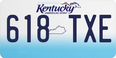 KY license plate 618TXE