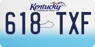 KY license plate 618TXF
