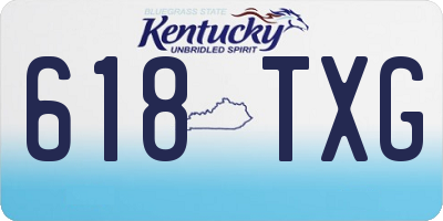 KY license plate 618TXG