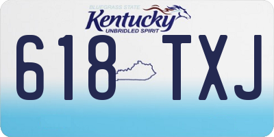 KY license plate 618TXJ