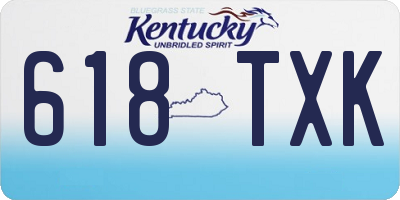 KY license plate 618TXK