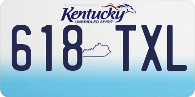 KY license plate 618TXL