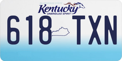 KY license plate 618TXN