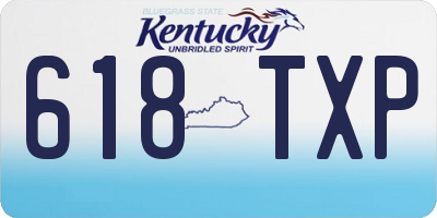 KY license plate 618TXP