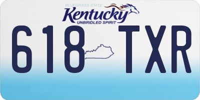 KY license plate 618TXR