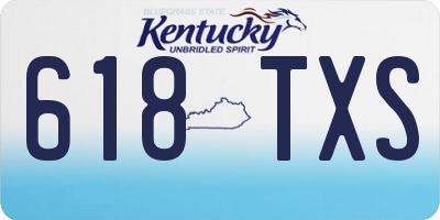 KY license plate 618TXS