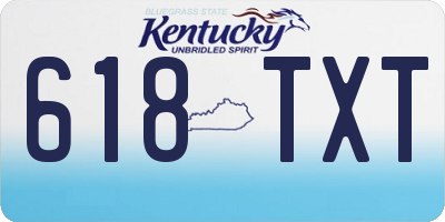 KY license plate 618TXT