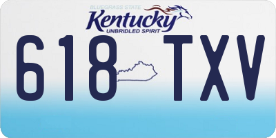 KY license plate 618TXV