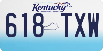 KY license plate 618TXW