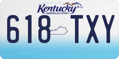 KY license plate 618TXY