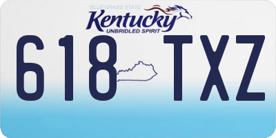 KY license plate 618TXZ