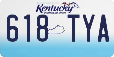 KY license plate 618TYA