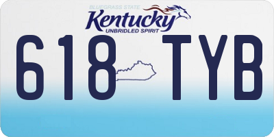 KY license plate 618TYB
